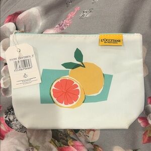 L'OCCITANE Citrus Design Cosmetic Bag NWT
